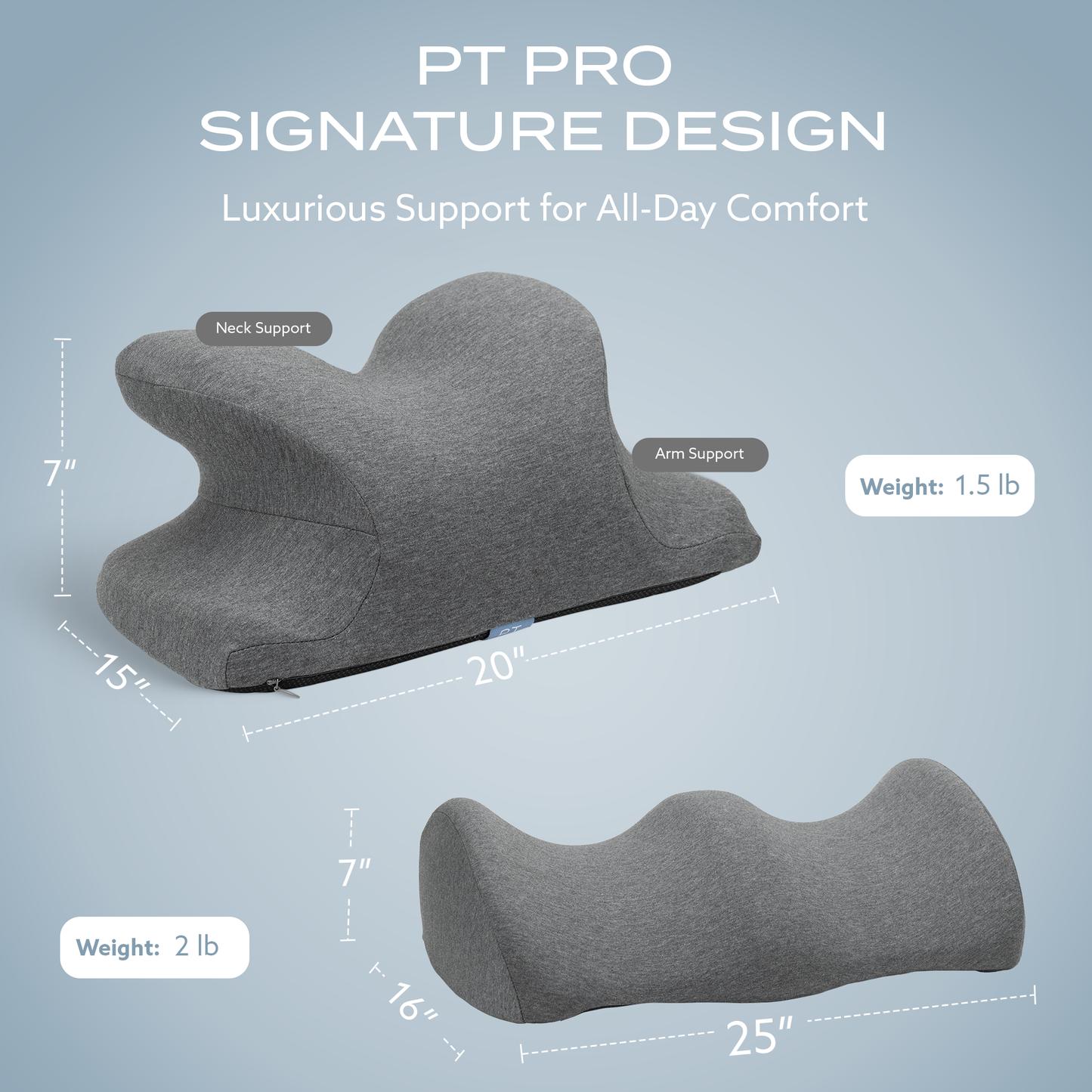 PT Pro Neck and Knee Combo Pillows – Ergonomic Support for Enhanced Sleep Comfort