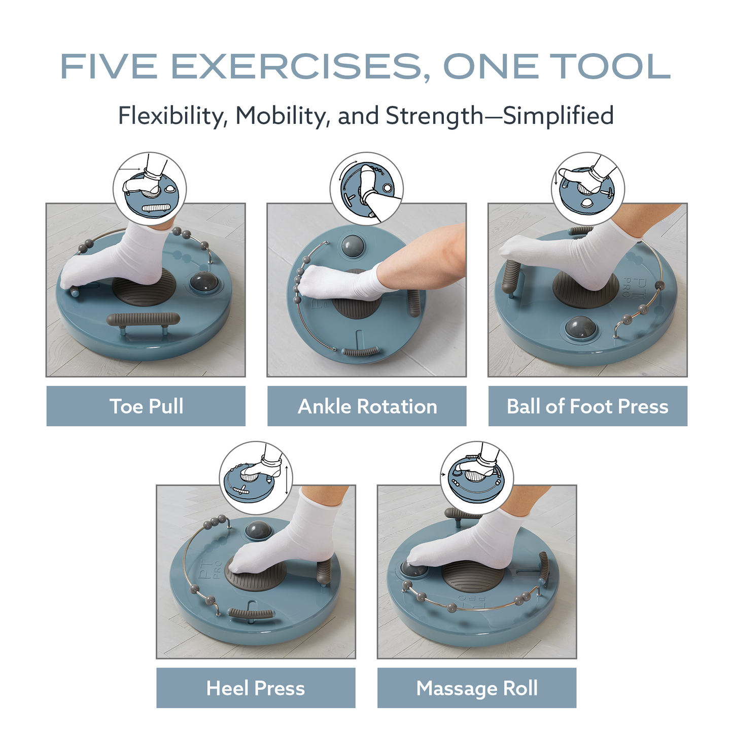 PT Pro Ultra Foot Trainer – 5-in-1 Plantar Fasciitis Relief & Foot Rehabilitation Device