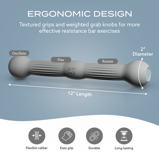 PT Pro Tennis Elbow Trainer – Resistance Bar for Elbow Pain Relief and Grip Strengthening